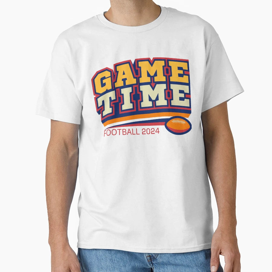 Game Time Football 2024 Bold And T-Shirt - Novelty Apparel for Adults - T-Shirt, Sweatshirt, Hoodie