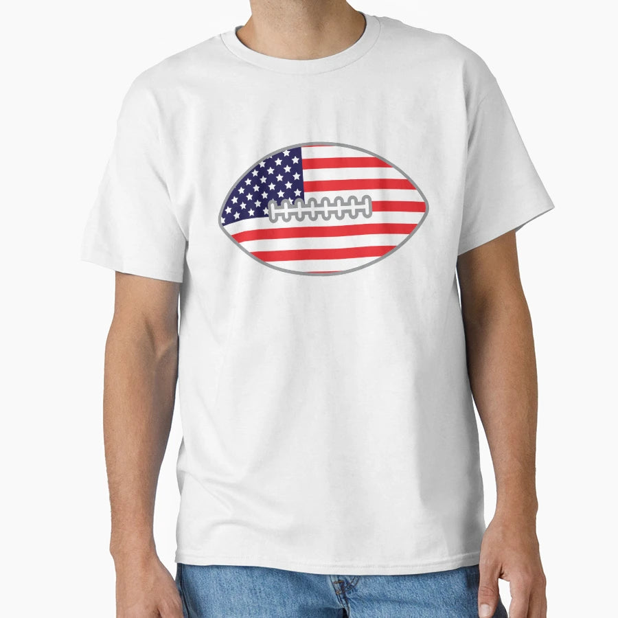 American Flag Football T-Shirt - Casual Everyday Wear for Adults - T-Shirt, Sweatshirt, Hoodie