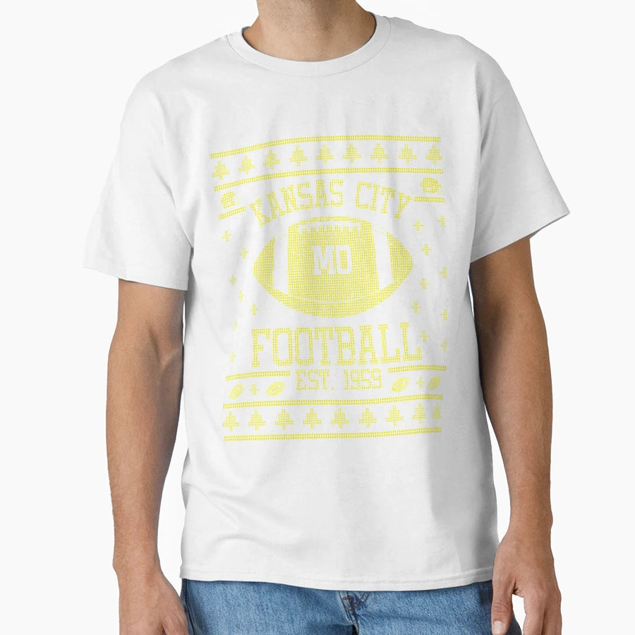 Kansa City Football Pattern T-Shirt - Trendy Graphic Unisex - T-Shirt, Sweatshirt, Hoodie