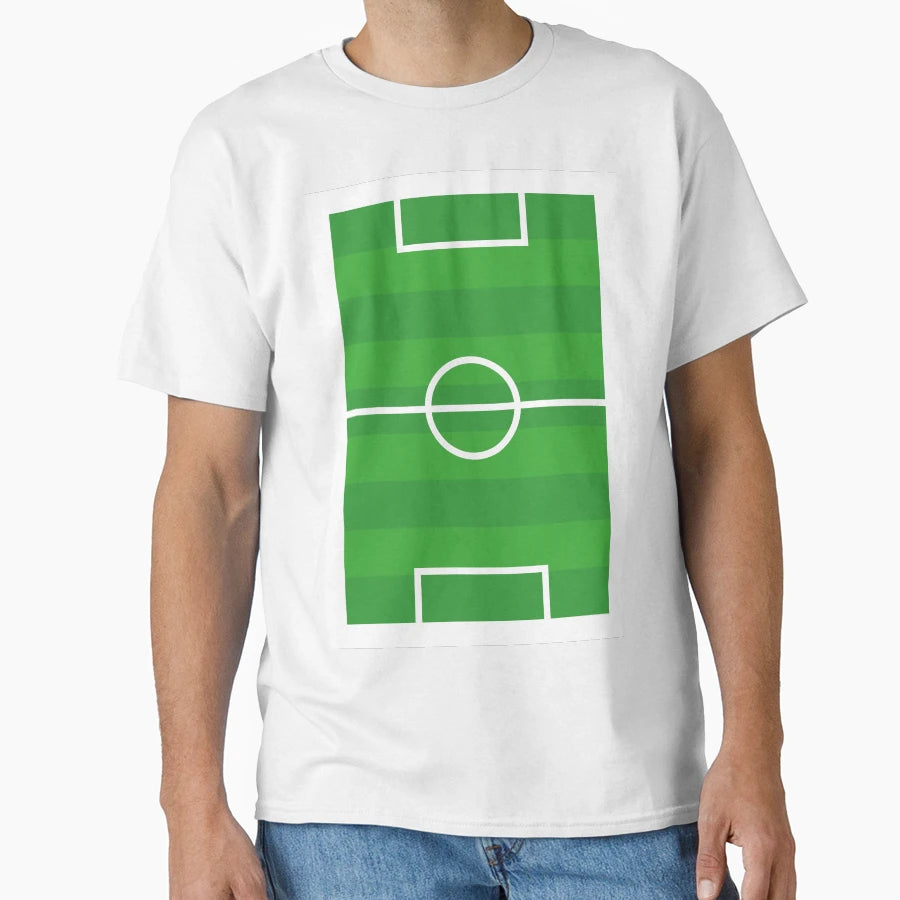 Football Pitch T-Shirt - Minimalist Print for Adults - T-Shirt, Sweatshirt, Hoodie