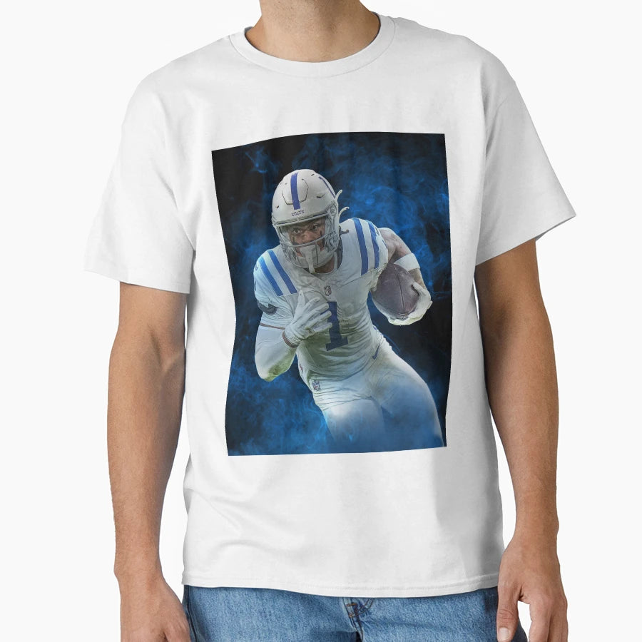 Josh Downs Indianapolis Sports Art T-Shirt - Custom Art Print Men Women - T-Shirt, Sweatshirt, Hoodie