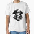 Pirate Skull Captain Jolly Roger Hat T-Shirt - Fun Novelty Design Unisex - T-Shirt, Sweatshirt, Hoodie
