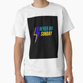 Never Sunday Funny Lightning T-Shirt - Minimalist Print Men Women - T-Shirt, Sweatshirt, Hoodie