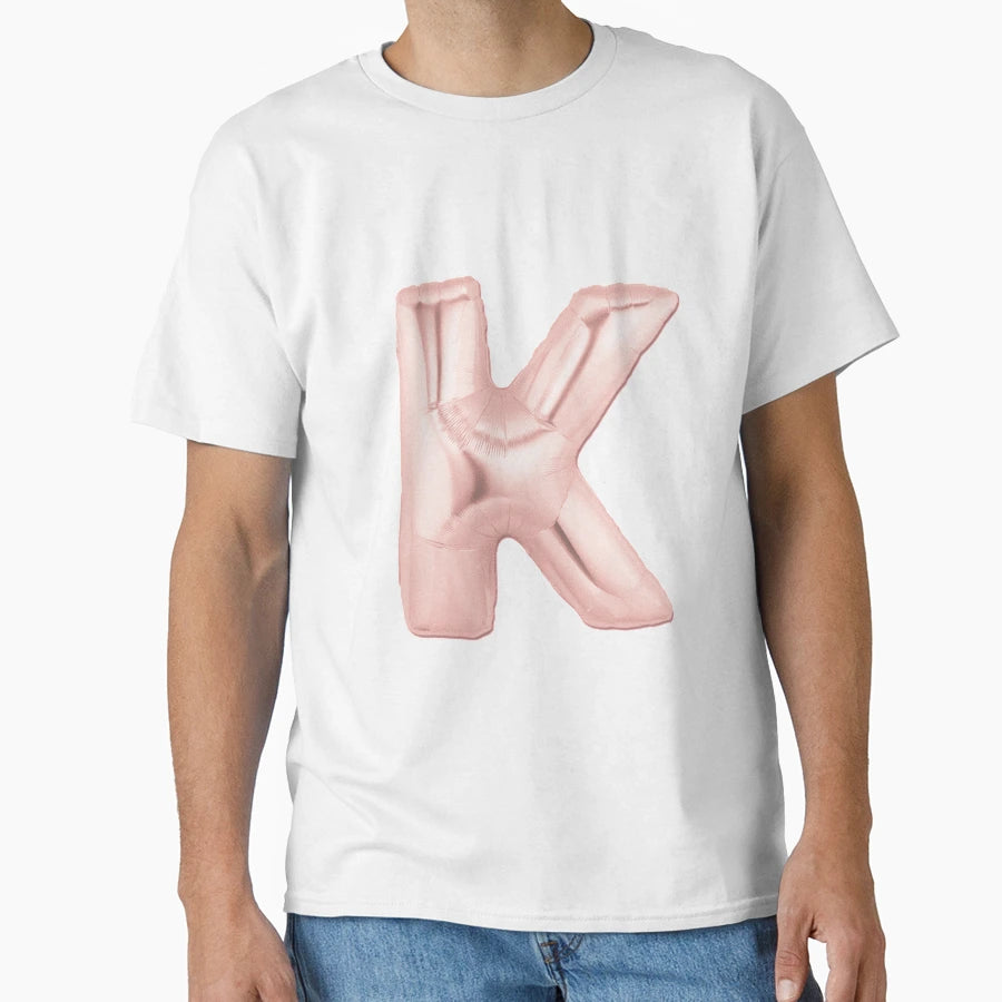 Rose Gold K Balloon T-Shirt - Novelty Apparel Men Women - T-Shirt, Sweatshirt, Hoodie