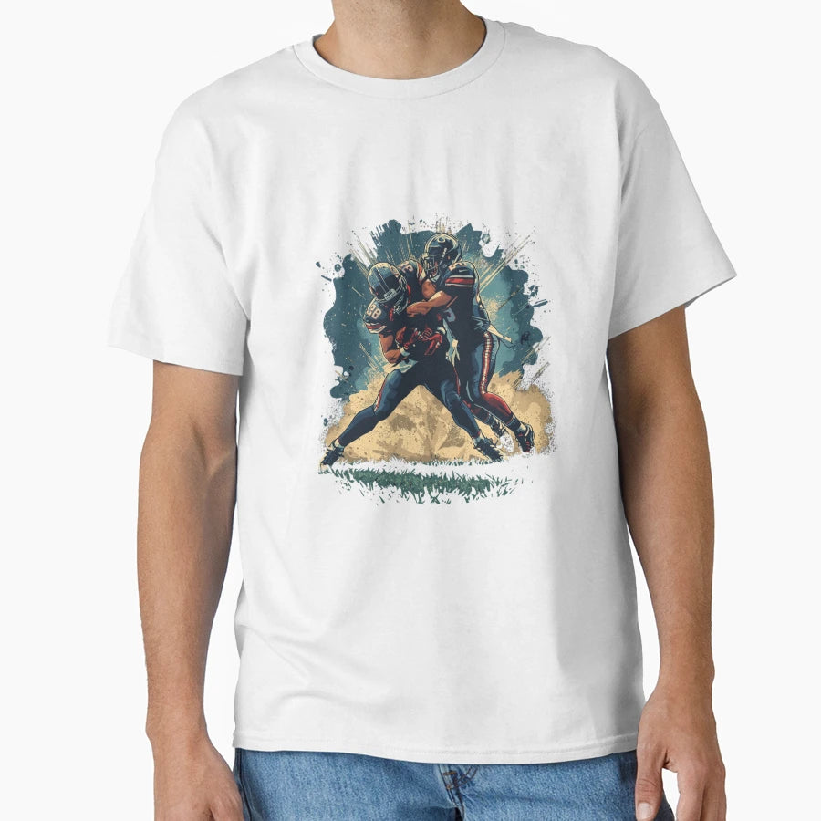 American Football Tackle Art Intense T-Shirt - Novelty Apparel Men Women - T-Shirt, Sweatshirt, Hoodie