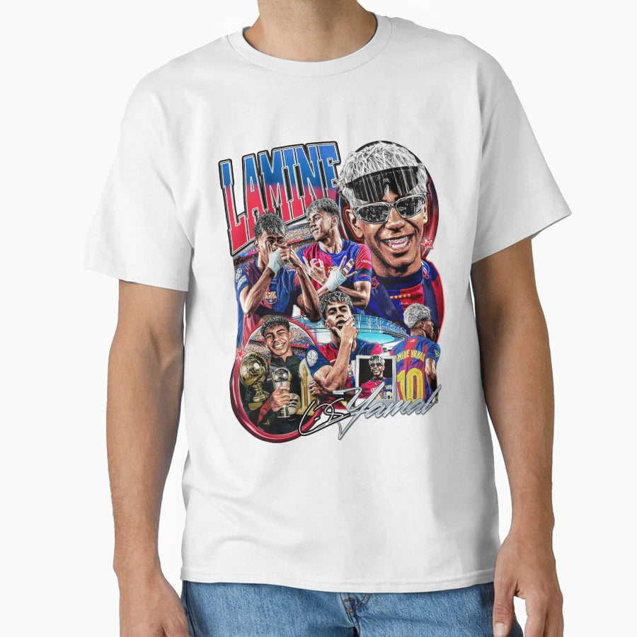 Lamine Yamal 90S Bootleg Soccer T-Shirt - Fun Novelty Design Unisex - T-Shirt, Sweatshirt, Hoodie
