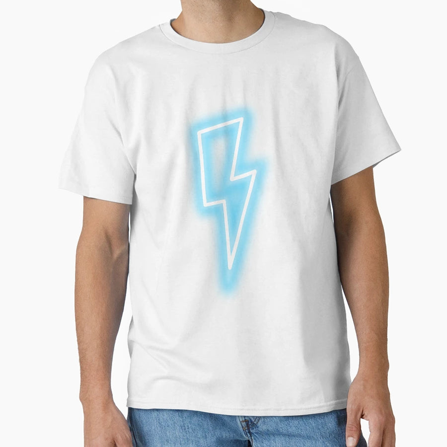 Lightning Bolt Blue T-Shirt - Minimalist Print for Adults - T-Shirt, Sweatshirt, Hoodie