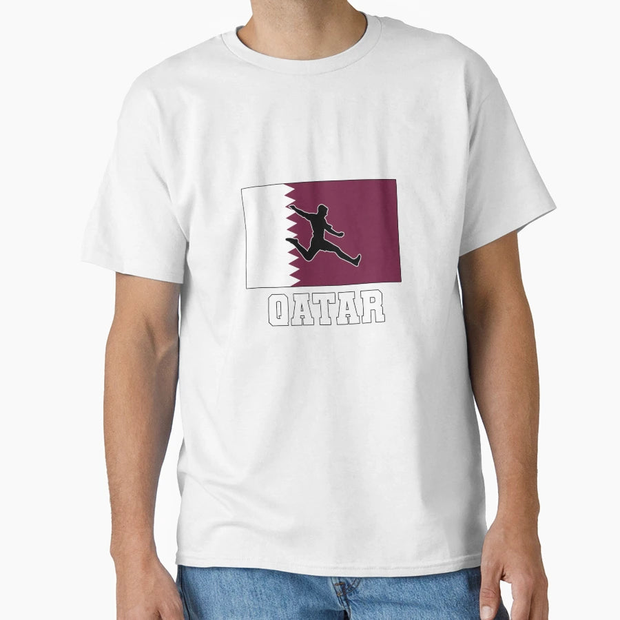 Qatar Soccer Football Qatar National T-Shirt - Minimalist Print Men Women - T-Shirt, Sweatshirt, Hoodie