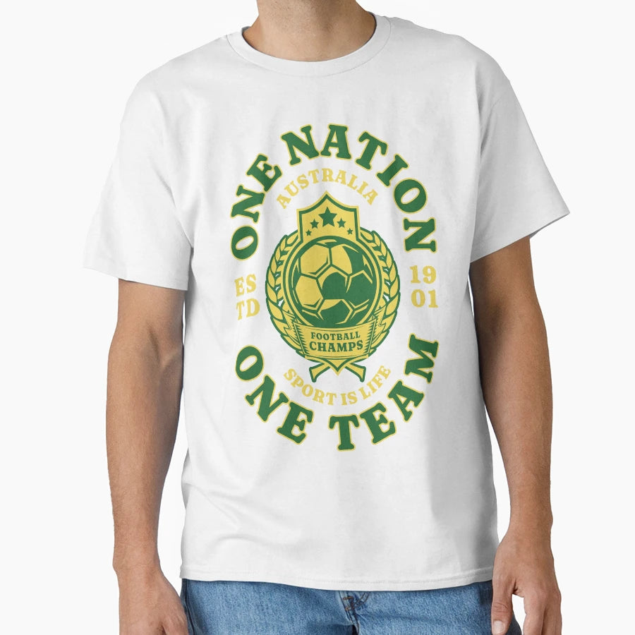 One Nation One Team Australia T-Shirt - Novelty Apparel Unisex - T-Shirt, Sweatshirt, Hoodie