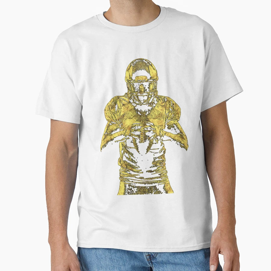 Football Player Unique Abstract T-Shirt - Minimalist Print Men Women - T-Shirt, Sweatshirt, Hoodie