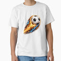 Fire And Lightning Soccer Ball Energy T-Shirt - Novelty Apparel Unisex - T-Shirt, Sweatshirt, Hoodie
