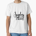 Sunday Funday Funny Football Lovers T-Shirt - Trendy Graphic for Adults - T-Shirt, Sweatshirt, Hoodie