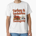 Turkey Touchdowns Thanksgiving Football T-Shirt - Trendy Graphic Unisex - T-Shirt, Sweatshirt, Hoodie