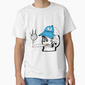 Skull Joint Cap Wearing Gansta T-Shirt - Minimalist Print Men Women - T-Shirt, Sweatshirt, Hoodie