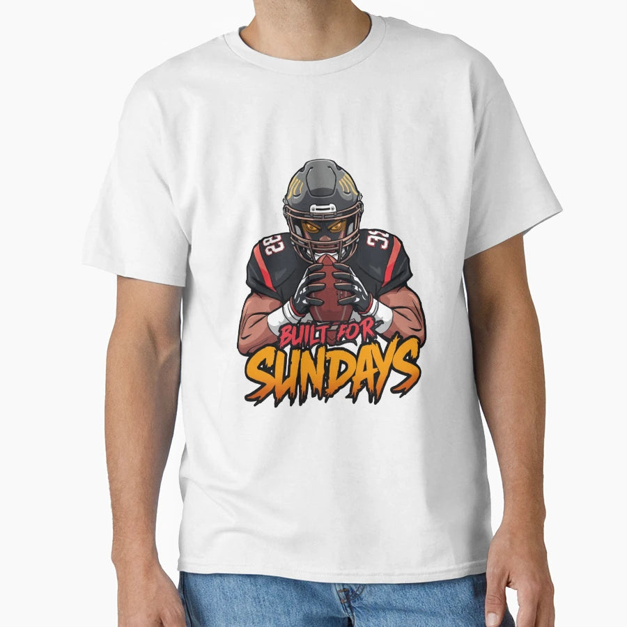 Built Sundays American Football Power T-Shirt - Custom Art Print Men Women - T-Shirt, Sweatshirt, Hoodie