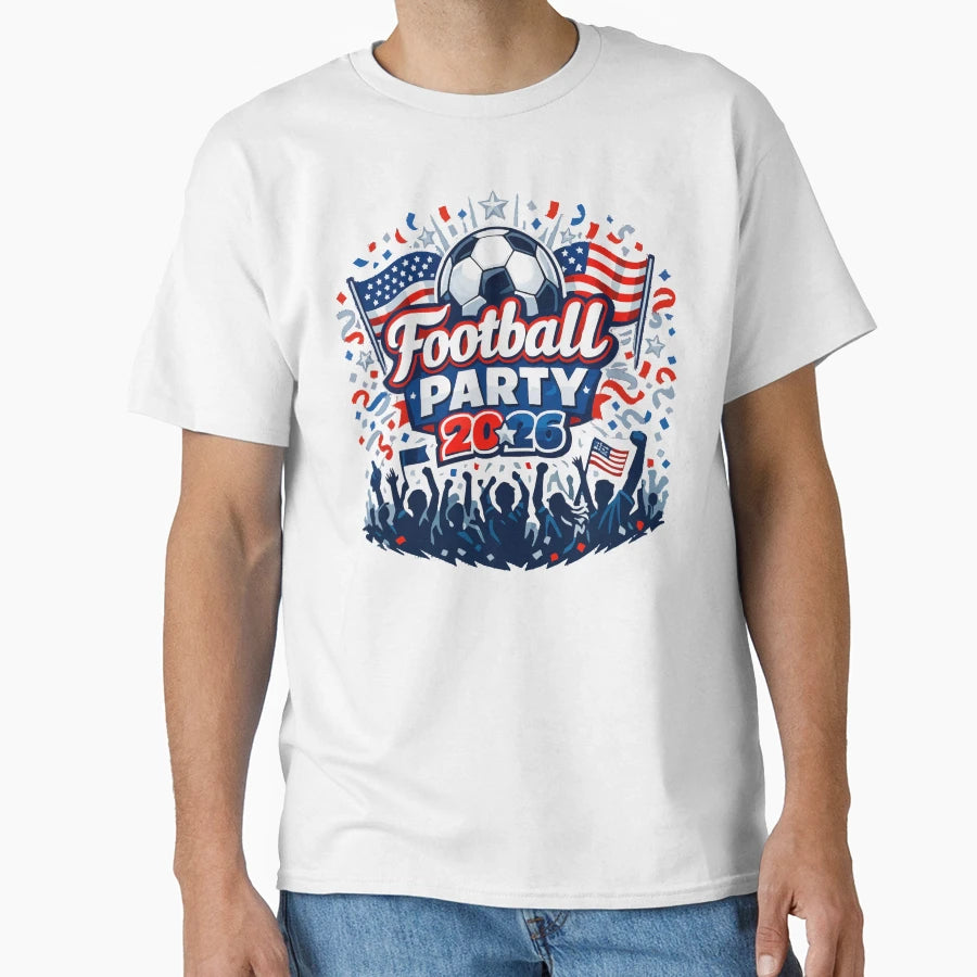 Usa Football Party 2026 Watch Party T-Shirt - Aesthetic Graphic Unisex - T-Shirt, Sweatshirt, Hoodie