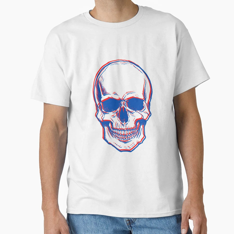 Skull 3D T-Shirt - Minimalist Print for Adults - T-Shirt, Sweatshirt, Hoodie