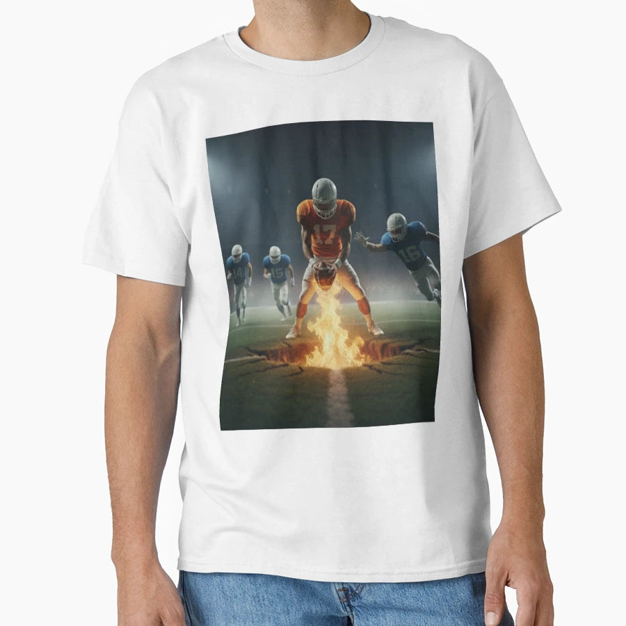 Iphone 17 Case Flaming Football T-Shirt - Fun Novelty Design Men Women - T-Shirt, Sweatshirt, Hoodie