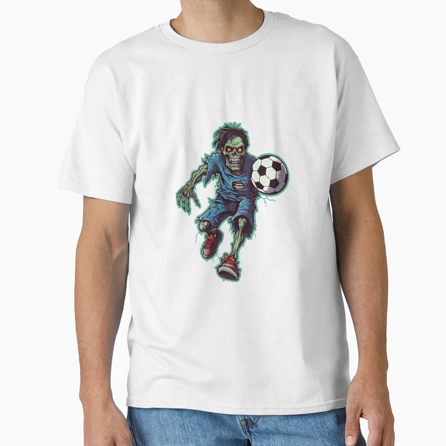 Zombie Football Player Zombies Character T-Shirt - Minimalist Print Unisex - T-Shirt, Sweatshirt, Hoodie