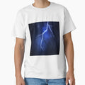 Lightning Blue White T-Shirt - Fun Novelty Design Unisex - T-Shirt, Sweatshirt, Hoodie