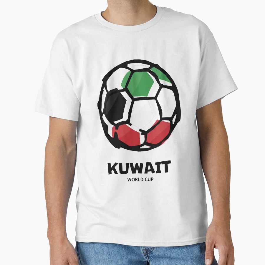 Kuwait Football Country Flag T-Shirt - Minimalist Print Men Women - T-Shirt, Sweatshirt, Hoodie
