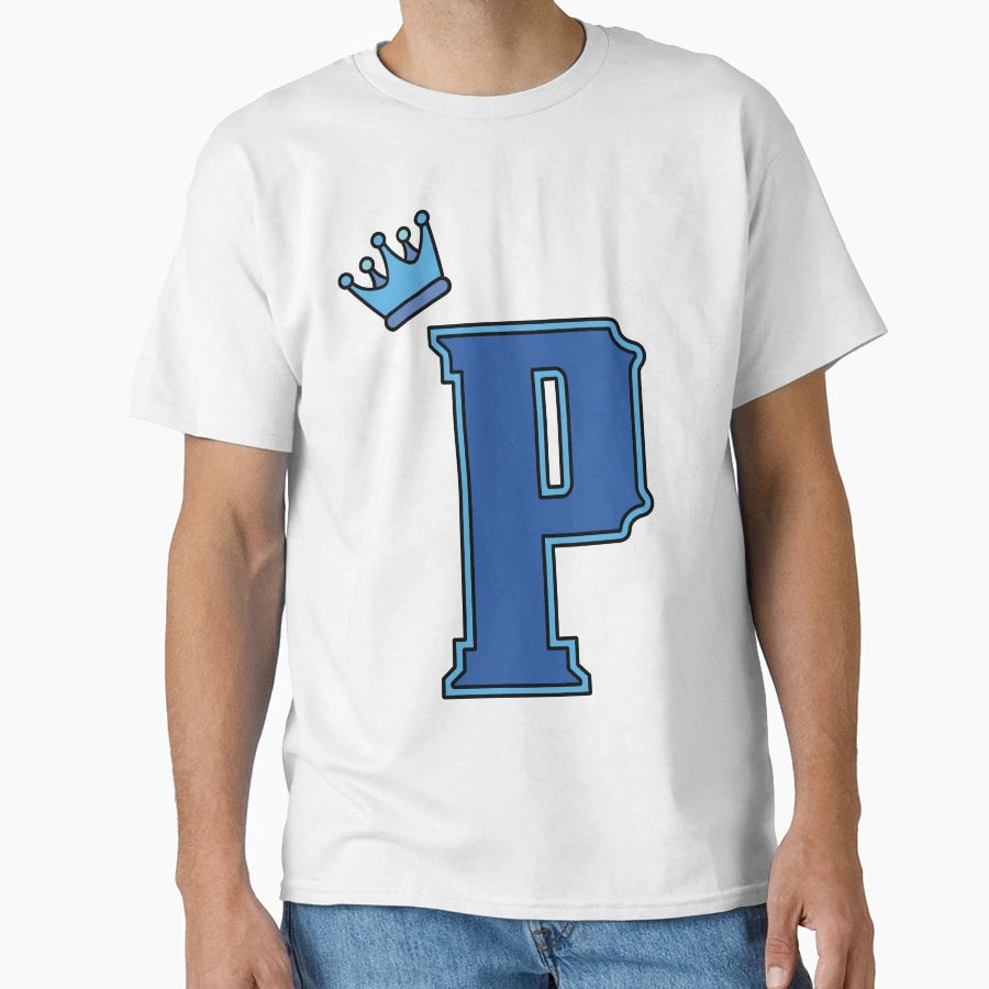 Blue Letter P T-Shirt - Casual Everyday Wear Men Women - T-Shirt, Sweatshirt, Hoodie