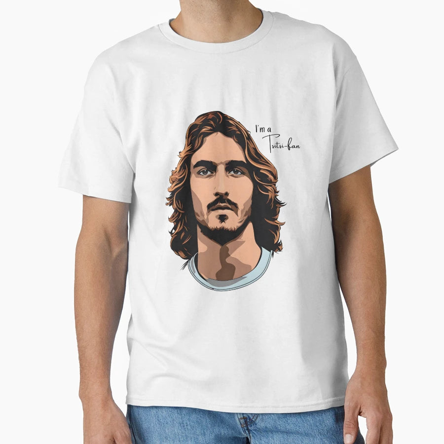 Stefanos Tsitsipas Greece Tennis Player T-Shirt - Aesthetic Graphic Unisex - T-Shirt, Sweatshirt, Hoodie