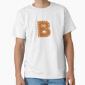 B Letter Sewn College Usa Leather T-Shirt - Trendy Graphic Unisex - T-Shirt, Sweatshirt, Hoodie