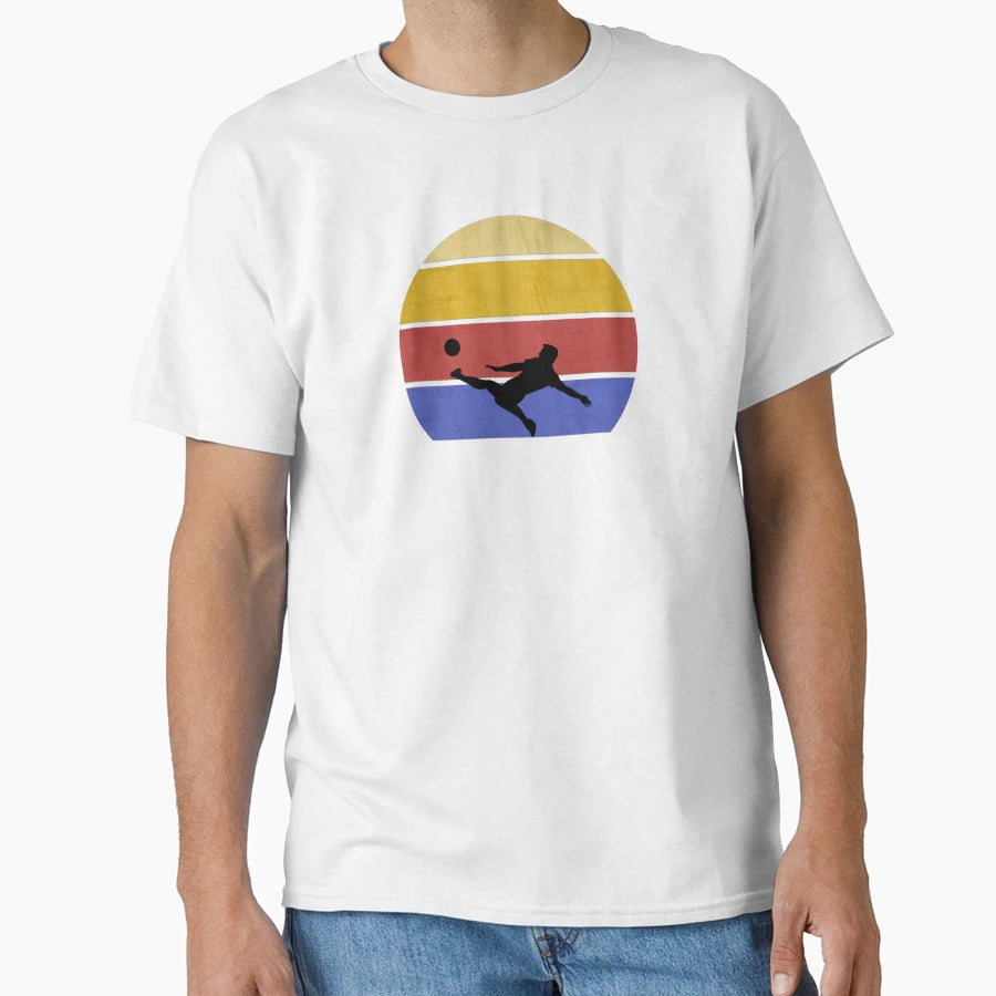 Football Footballer Circle Colorful T-Shirt - Custom Art Print for Adults - T-Shirt, Sweatshirt, Hoodie