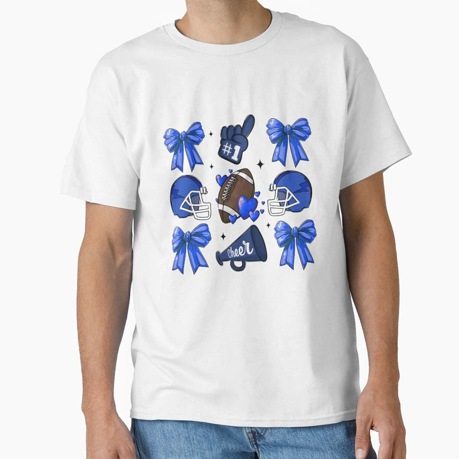 Blue Game Day Aesthetic T-Shirt - Unique Graphic Men Women - T-Shirt, Sweatshirt, Hoodie