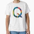 Rainbow Paint Letter Q T-Shirt - Unique Graphic Unisex - T-Shirt, Sweatshirt, Hoodie