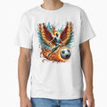 Fire Wings Football Player Soar Passion T-Shirt - Custom Art Print Unisex - T-Shirt, Sweatshirt, Hoodie