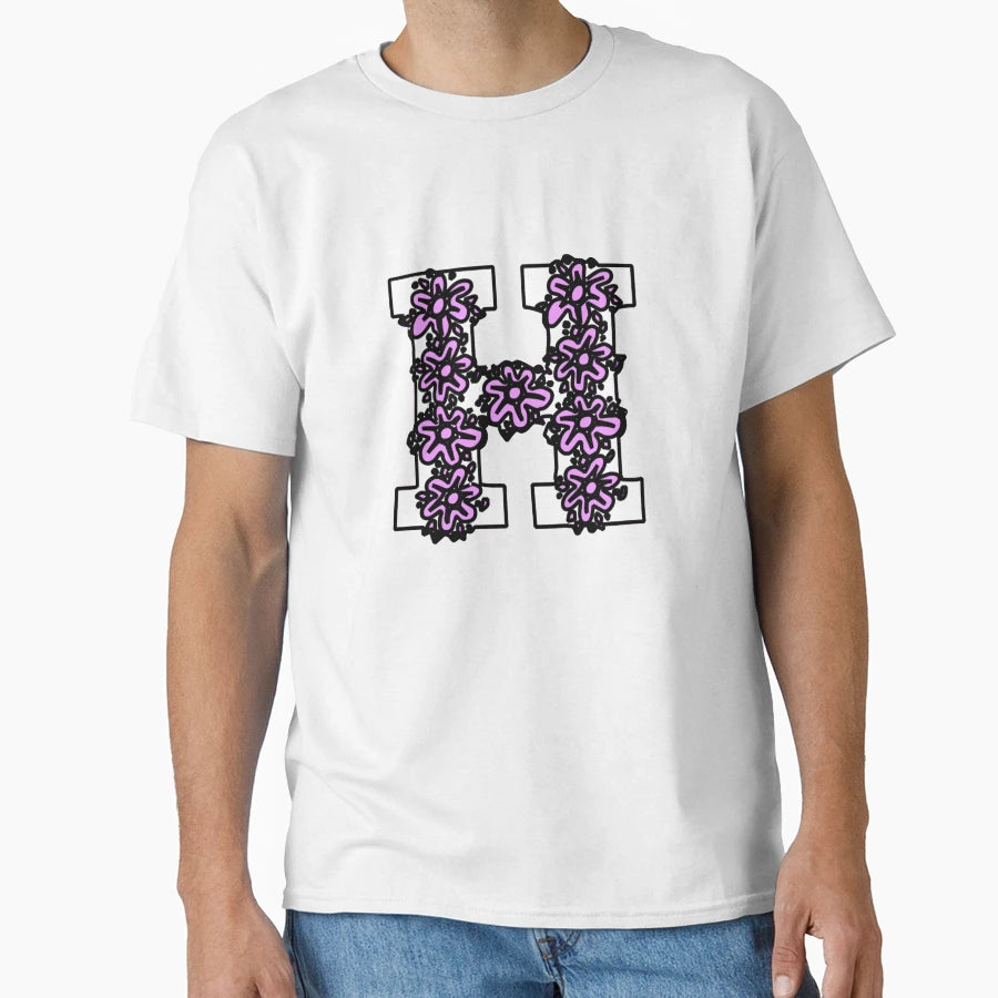 Alphabet Letter H T-Shirt - Minimalist Print Men Women - T-Shirt, Sweatshirt, Hoodie