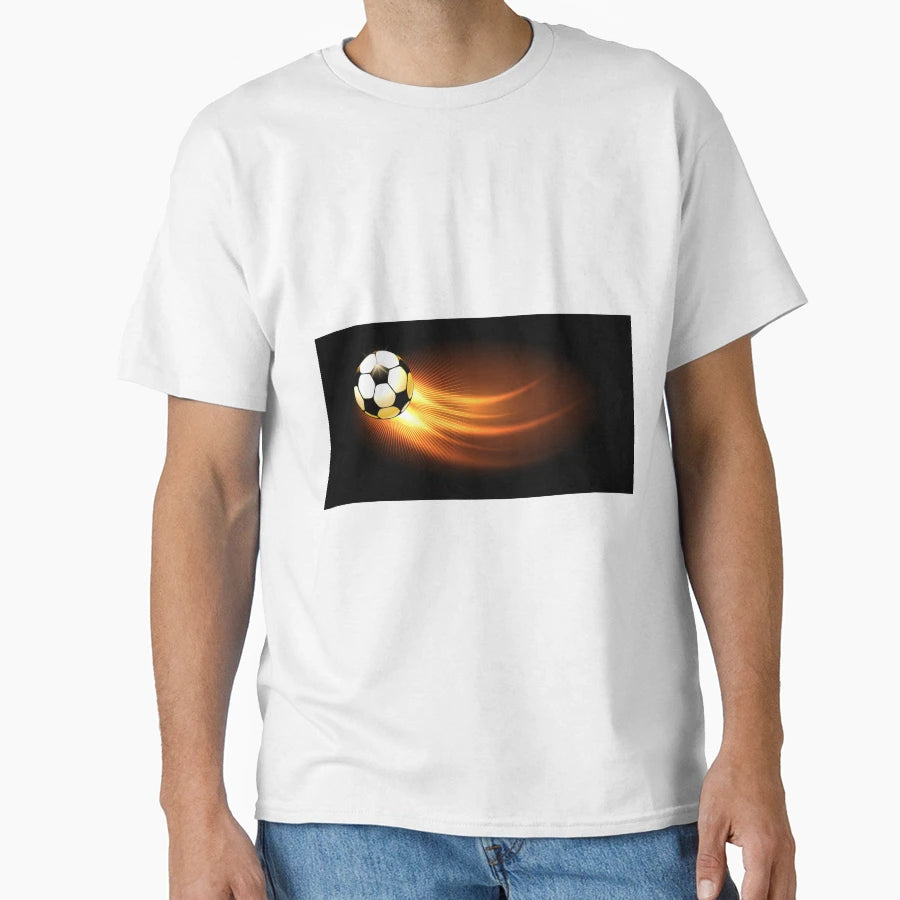 Soccer Ball Fire Trail T-Shirt - Trendy Graphic Men Women - T-Shirt, Sweatshirt, Hoodie