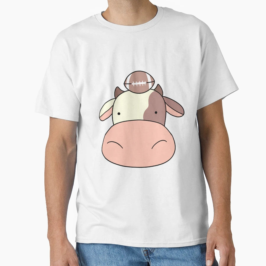 Football Cow Face T-Shirt - Fun Novelty Design Men Women - T-Shirt, Sweatshirt, Hoodie