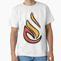 Orange And Red 2D Flame T-Shirt - Graphic Print Unisex - T-Shirt, Sweatshirt, Hoodie