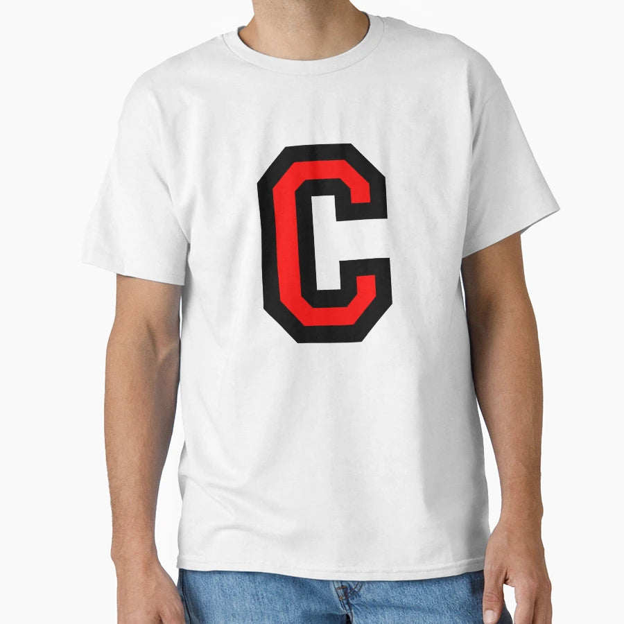 Letter C Black Red Character T-Shirt - Graphic Print for Adults - T-Shirt, Sweatshirt, Hoodie