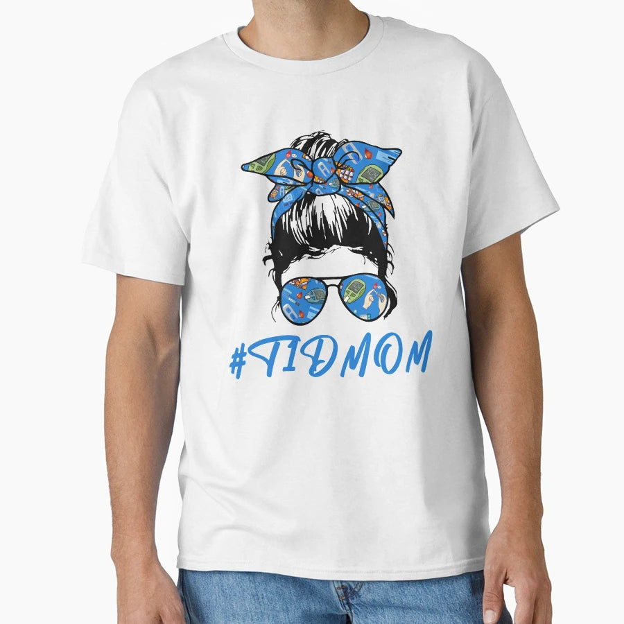 T1D Mom Proud Mom T1D Warrior T-Shirt - Aesthetic Graphic for Adults - T-Shirt, Sweatshirt, Hoodie