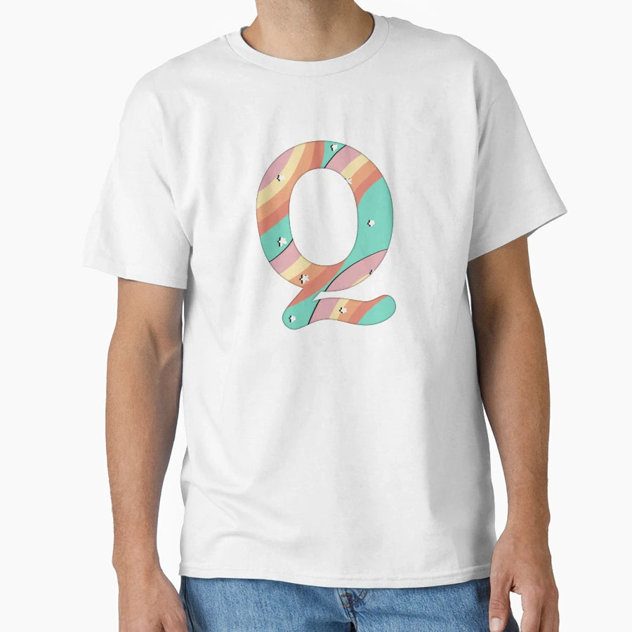 Groovy Letter Q T-Shirt - Casual Everyday Wear Unisex - T-Shirt, Sweatshirt, Hoodie