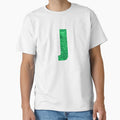 Letter J Green Water Wave Ocean Art T-Shirt - Unique Graphic for Adults - T-Shirt, Sweatshirt, Hoodie