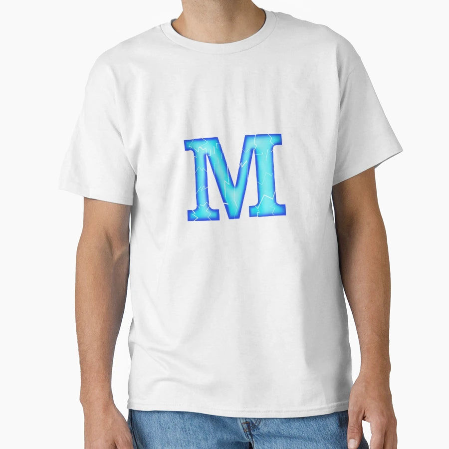 Letter M T-Shirt - Minimalist Print Men Women - T-Shirt, Sweatshirt, Hoodie