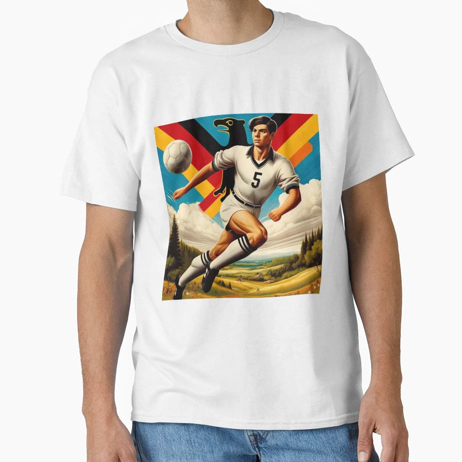 Germany Football Art T-Shirt - Minimalist Print Unisex - T-Shirt, Sweatshirt, Hoodie