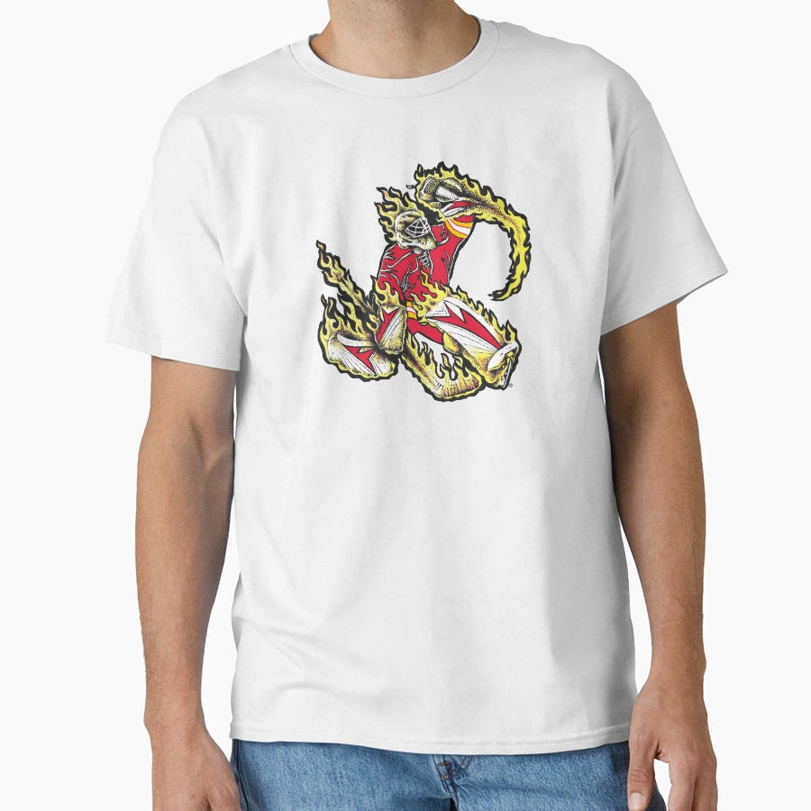 Hockey Goalie Flames Glove Fire T-Shirt - Casual Everyday Wear for Adults - T-Shirt, Sweatshirt, Hoodie