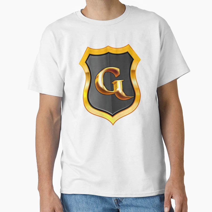 Monogram Shield Letter G T-Shirt - Trendy Graphic Unisex - T-Shirt, Sweatshirt, Hoodie