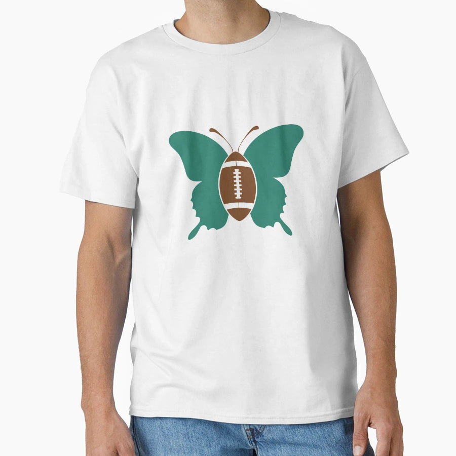 Whimsical Football Butterfly T-Shirt - Graphic Print Unisex - T-Shirt, Sweatshirt, Hoodie