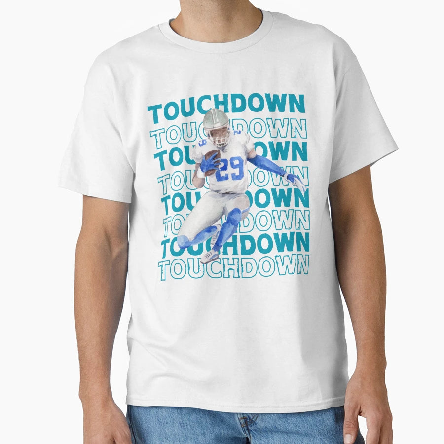 Blue Football Touchdown T-Shirt - Streetwear Style Men Women - T-Shirt, Sweatshirt, Hoodie