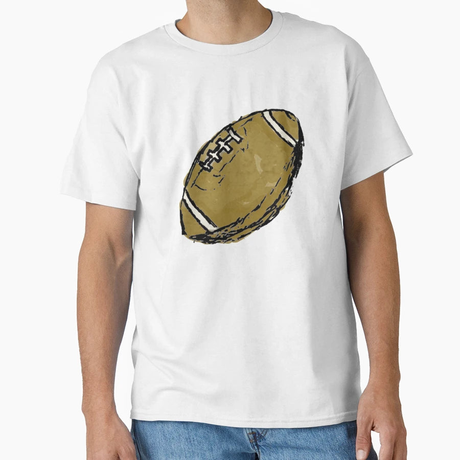Sketchy Football T-Shirt - Custom Art Print Men Women - T-Shirt, Sweatshirt, Hoodie
