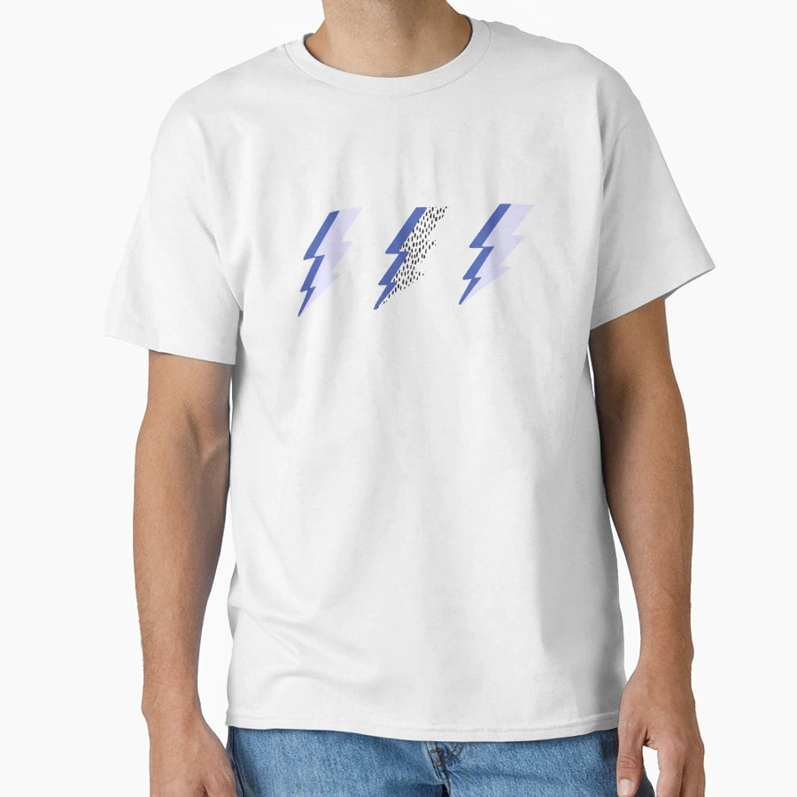 Lightning Bolt Blue Speckled T-Shirt - Streetwear Style Unisex - T-Shirt, Sweatshirt, Hoodie