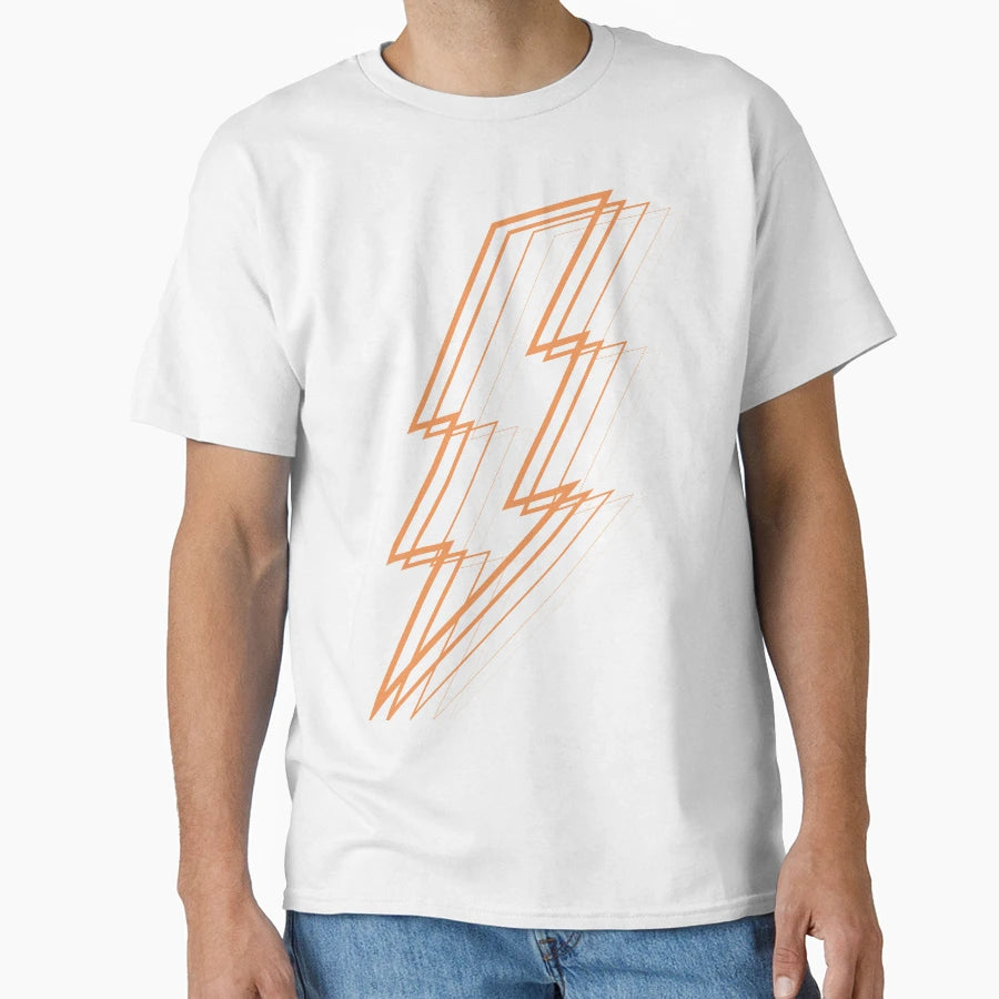 Orange Lightning T-Shirt - Custom Art Print for Adults - T-Shirt, Sweatshirt, Hoodie