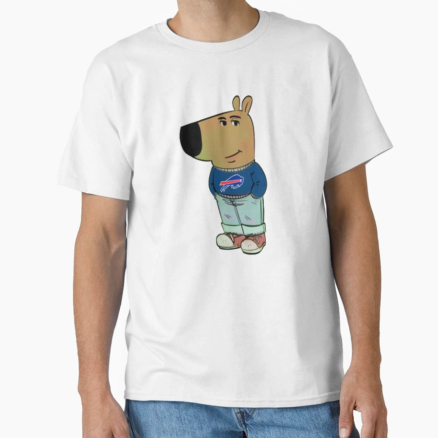 Buffalo Bills Just Chill Guy Meme T-Shirt - Aesthetic Graphic Unisex - T-Shirt, Sweatshirt, Hoodie